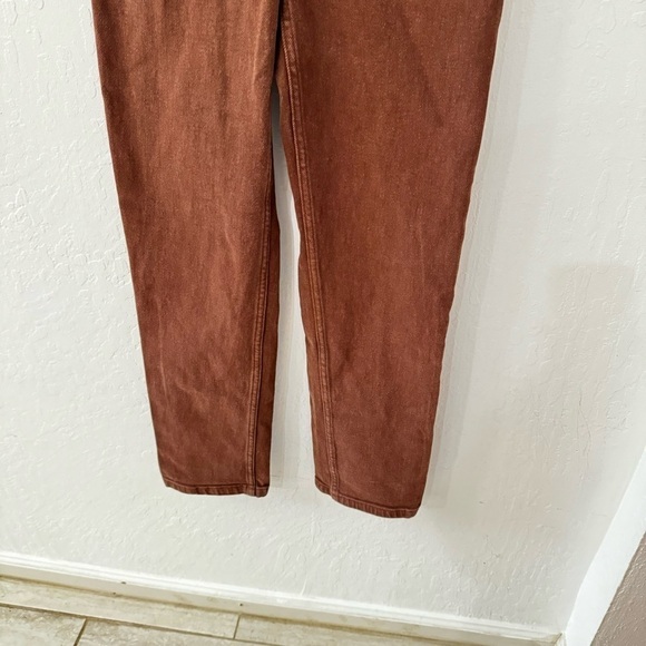 Aritzia Wilfred Free Chocolate Brown Straight Leg High Rise Denim Jean 4 - Picture 5 of 15